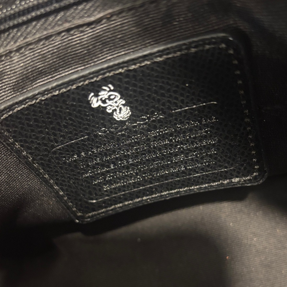 Coach Black Leather Satchel with Snoopy Design - Picture 6 of 7